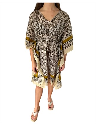 PRINTED STRAWSTRING KAFTAN