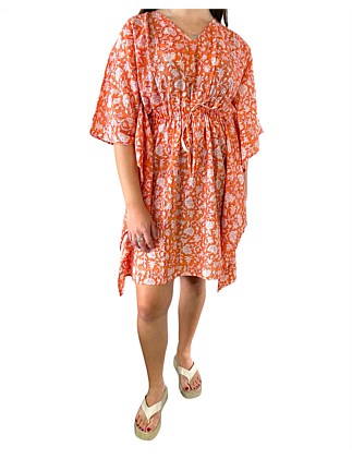 PRINTED STRAWSTRING KAFTAN