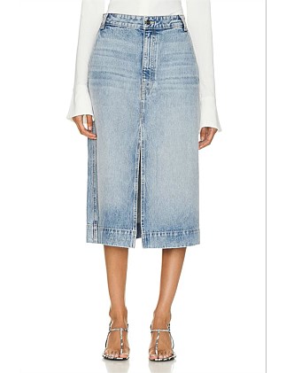 CHARLENE DENIM MIDI SKIRT