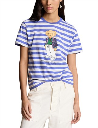 POLO BEAR STRIPED COTTON TEE