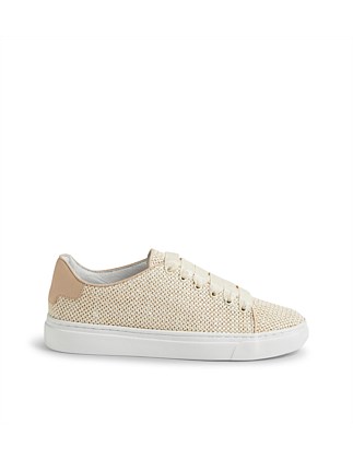 Osummer Cream Nougat Woven Leather Sneakers