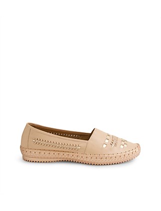 Wandies Dark Nude Rose Gold Leather Loafers