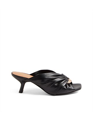 Halcyon Black Leather Sandals