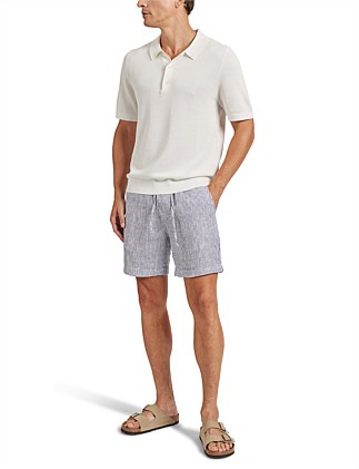 STRIPE RIVIERA LINEN SHORT