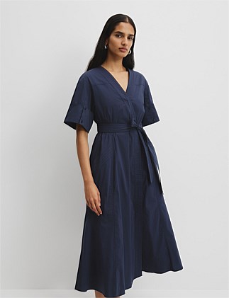 Utility Shirt Midi Dress