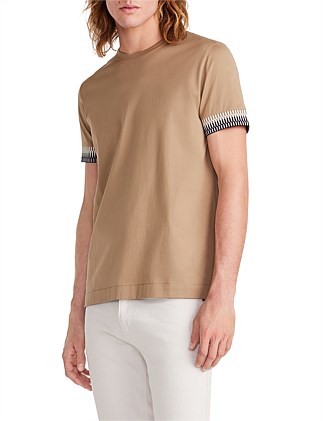 JACQUARD CUFF T-SHIRT