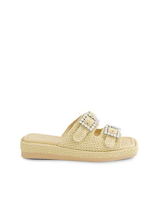 Sigin Natural Synthetic Raffia Slides