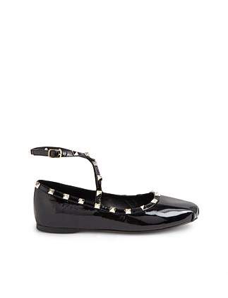 Alenya Black Patent Leather Ballet Flats