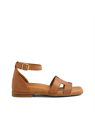 Effia Tan Leather Sandals