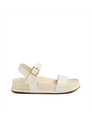 Gratten Ivory Patent Leather Sandals