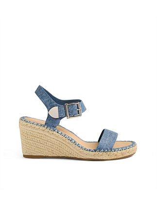 Gabrill Blue Denim Leather Espadrilles