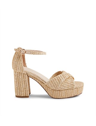 Volla Vanilla Synthetic Raffia Sandals