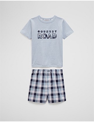 GOTS-Certified Organic Check Pyjama Set