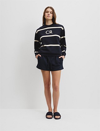 Australian Cotton CR Logo Stripe Sweat