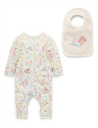 Zip Growsuit & Bib Set