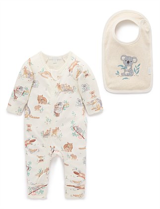 Zip Growsuit & Bib Set