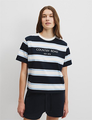 Verified Australian Cotton CR Est. 1974 Stripe T-Shirt