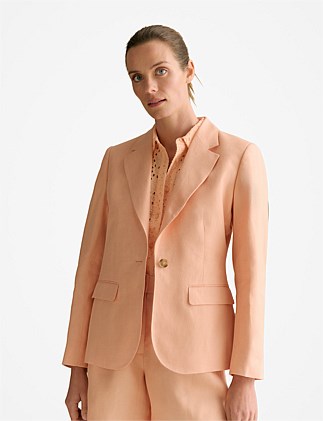 Linen Twill Notch Lapel Blazer