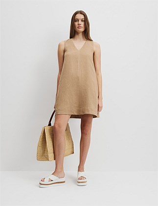 Organically Grown Linen A-Line Mini Dress