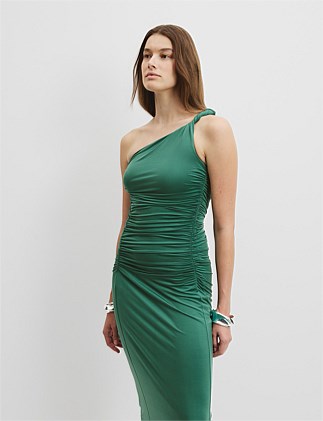 Cupro One Shoulder Dress