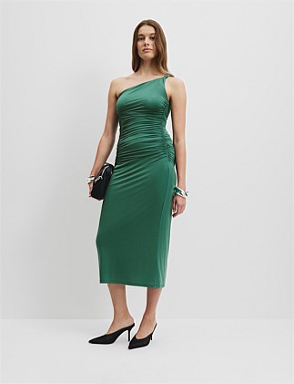 Cupro One Shoulder Dress