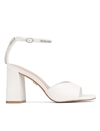 RAYNE White Leather Heel