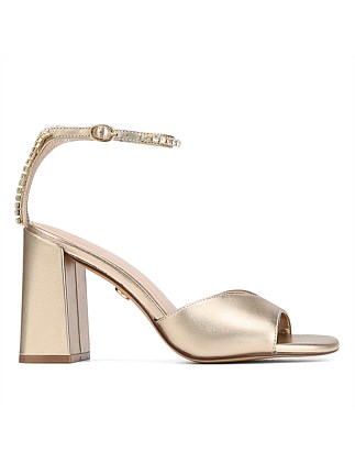 RAYNE Champagne Metallic Leather Heel