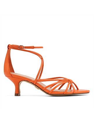 KYIA Golden Orange Leather Strappy Heel