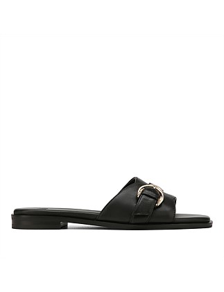 DELMORE Black Leather Slide