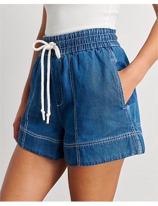 NYRA PULL ON DENIM SHORT