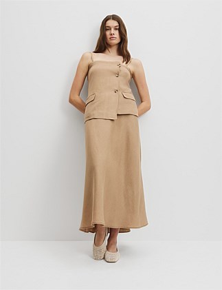 Organically Grown Linen Pull-On Skirt