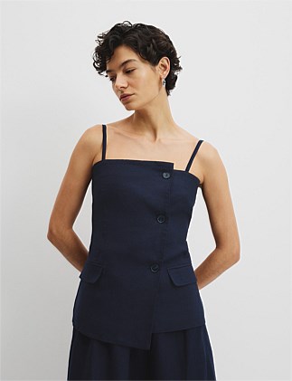 Organically Grown Linen Asymmetrical Cami