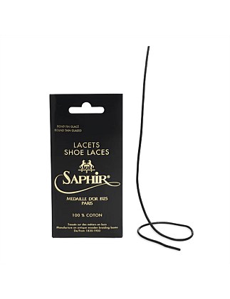 THIN WAXED ROUND BRAIDED SHOE LACES (90cm)