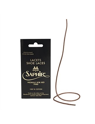 THIN WAXED ROUND BRAIDED SHOE LACES (90cm)