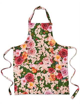 Rose Garden Linen Apron