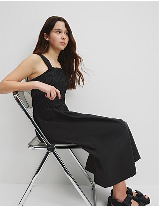 Teen Shirred Midi Dress