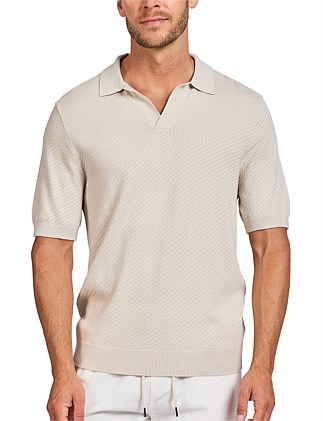 JONNY TEXTURED KNIT POLO