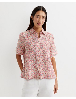 PHOEBE SHORT SLEEVE LIBERTY LINEN SHIRT