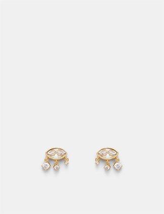 Nazar Crystal Stud Earrings