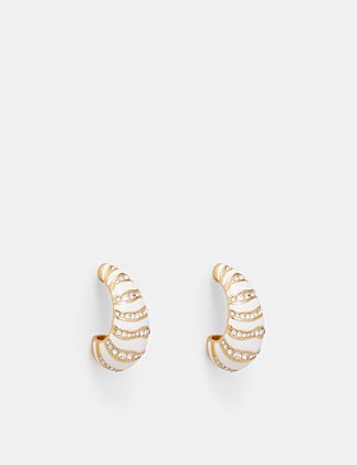 Chi Chi Jaguar Pavé Enamel Hoops