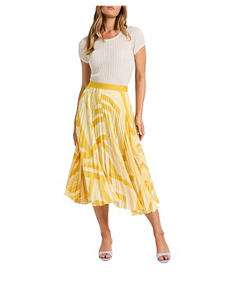 GOLDEN AGE PLEATED MIDI SKIRT