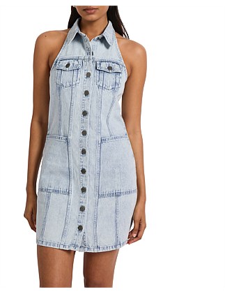 MADISON SLEEVELESS DENIM DRESS