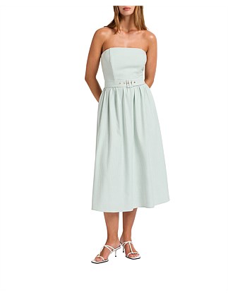 EILEEN STRAPLESS MIDI DRESS