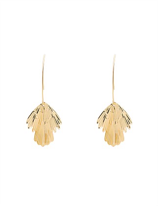 SINGLE LEAF DROP EARRINGS