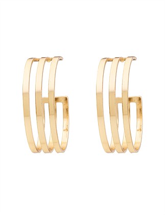 TRIO BAND HOOP EARRINGS