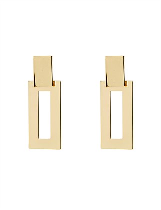 SLICK RECTANGLE FEATURE EARRINGS