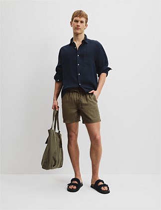 Organically Grown Linen 6" Drawcord Short