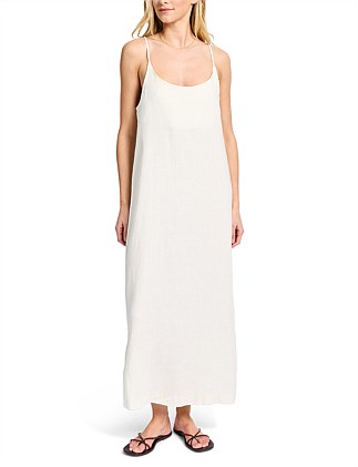 ESSENTIAL LINEN SLIP DRESS