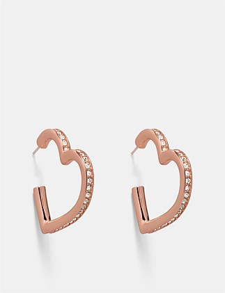 Passionate Heart Hoop Earrings