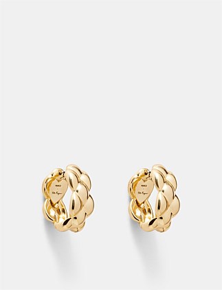 Paris Quilted Hoop Earrings